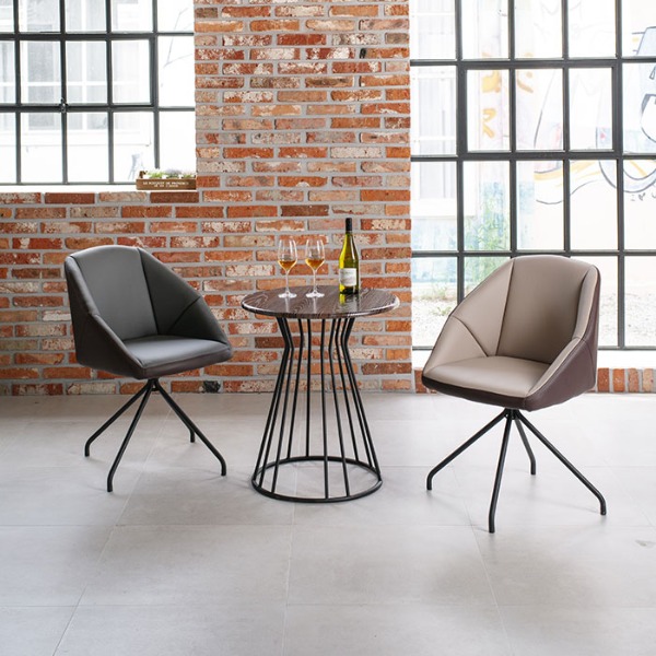 체어몰 CMD-CH645 의자 - 인테리어 디자인 알미늄 철재 골드프레임 가죽 페브릭 의자,ch645 의자