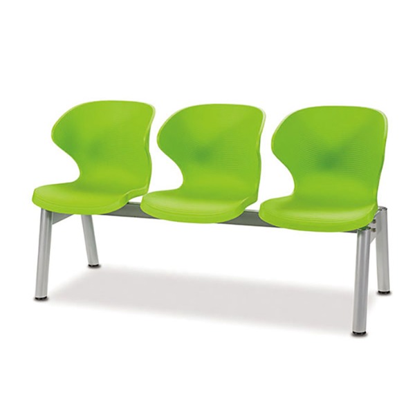 체어몰 CMK- 훌라 3인 장의자/연두 - 병원용 대기용 로비 휴게실 대기실 의자,훌라B형