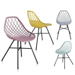 체어몰 CMH-네트 플라스틱 의자- 인테리어 디자인 사출 플라스틱 철재 의자,네트 플라스틱 의자