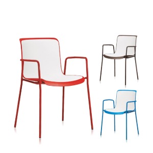 체어몰 CMH-코로 투톤플라스틱 철재의자-팔걸이형- 인테리어 디자인 알미늄 철재 목재 라탄 의자,코로 투톤플라스틱 철재의자-팔걸이형