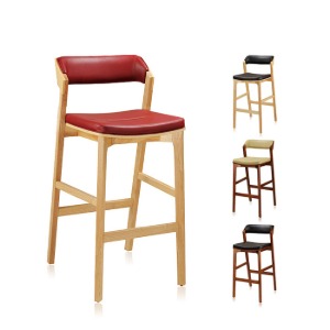 체어몰 CMH-샤르망 원목 바의자- 인테리어 디자인  철재 스테인레스 바체어 빠텐의자,샤르망 원목 바의자