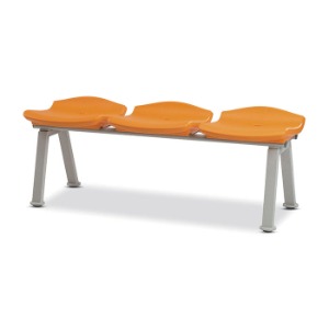체어몰 CMK- 칸초 3인 등무/오렌지 장의자 -병원용 대기용 로비 휴게실 대기실 의자,칸초장의자